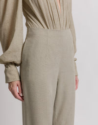 Pantalon de costume en tweed - Light beige