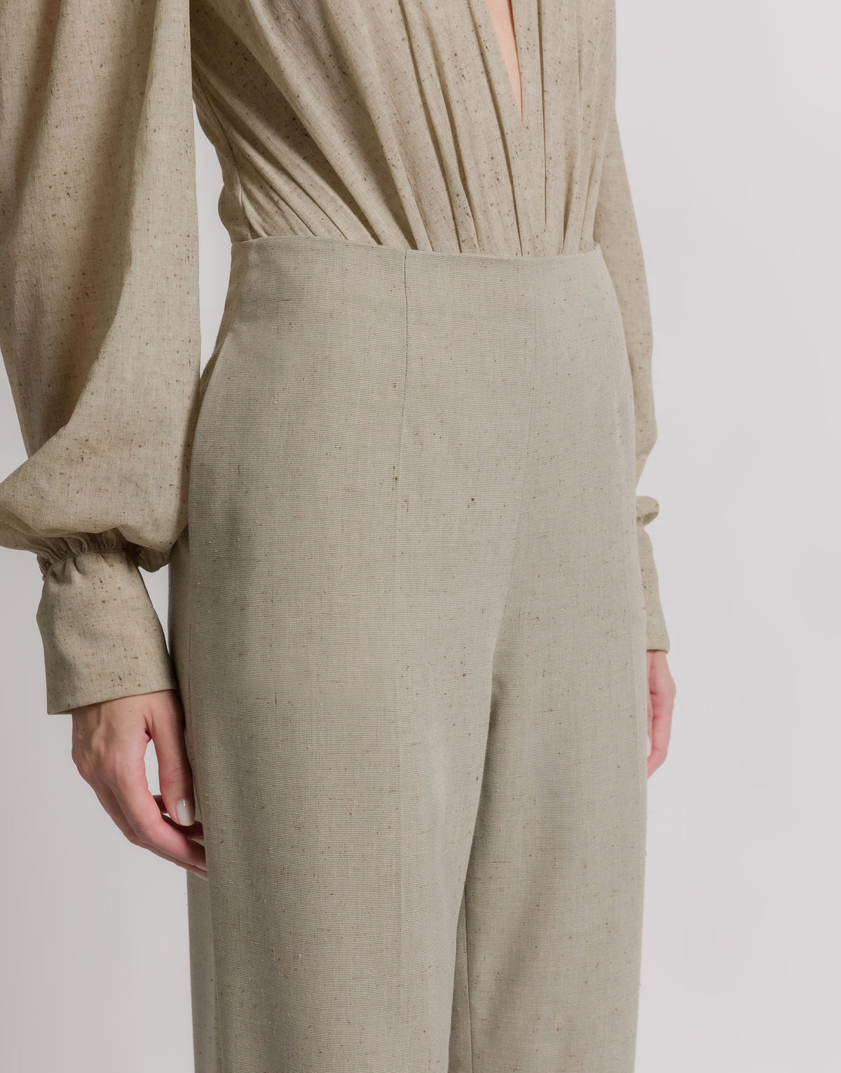 Pantalon de costume en tweed - Light beige