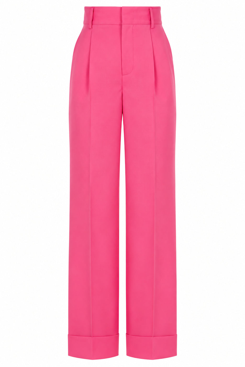 Pantalon à plis en laine Tropical - Pink