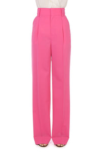 Pantalon à plis en laine Tropical - Pink