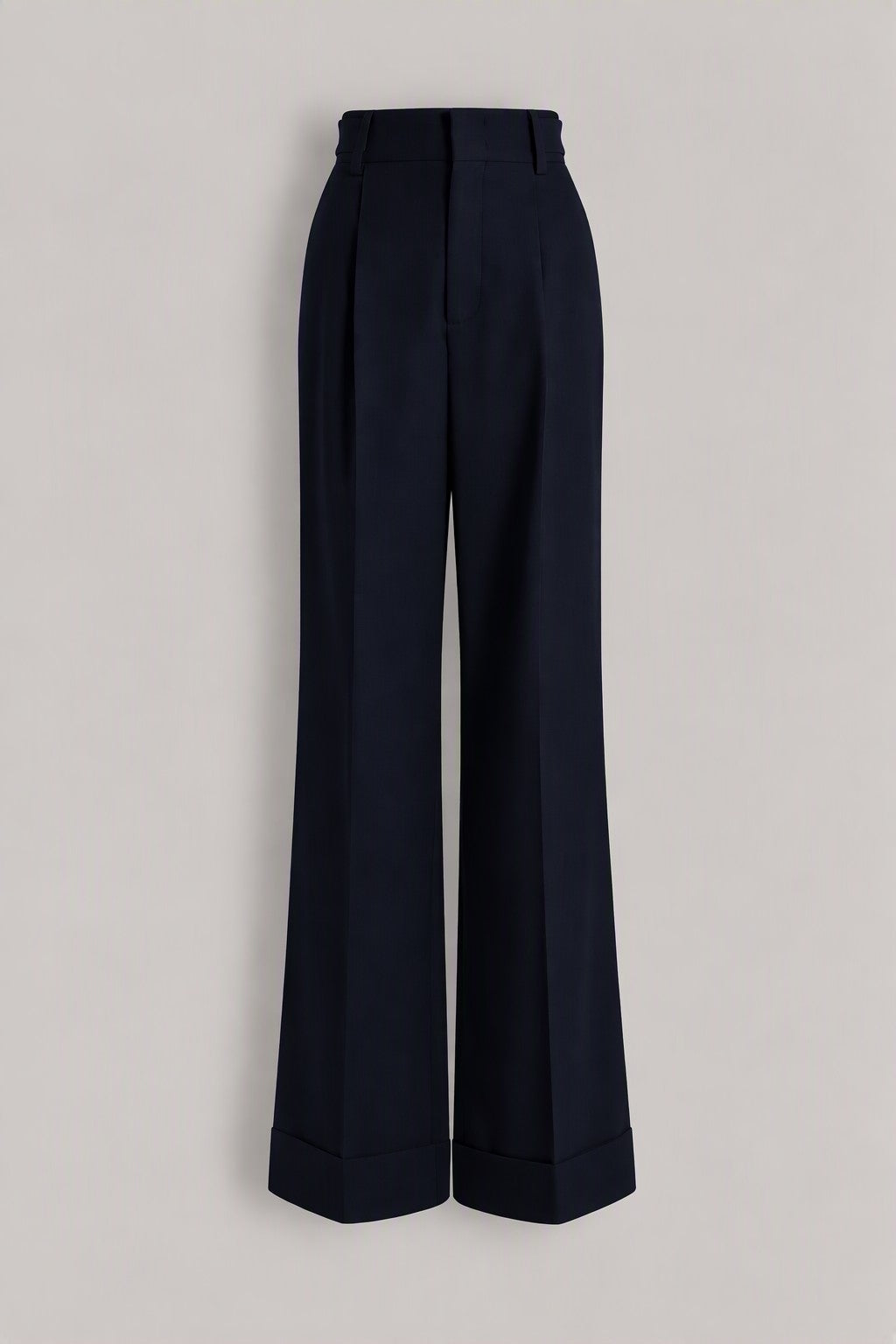 Pantalon à plis en laine Tropical - Blue