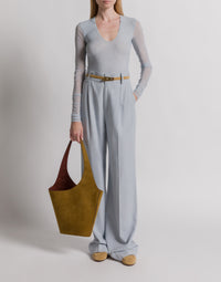 Pantalon de costume en tweed - Light blue
