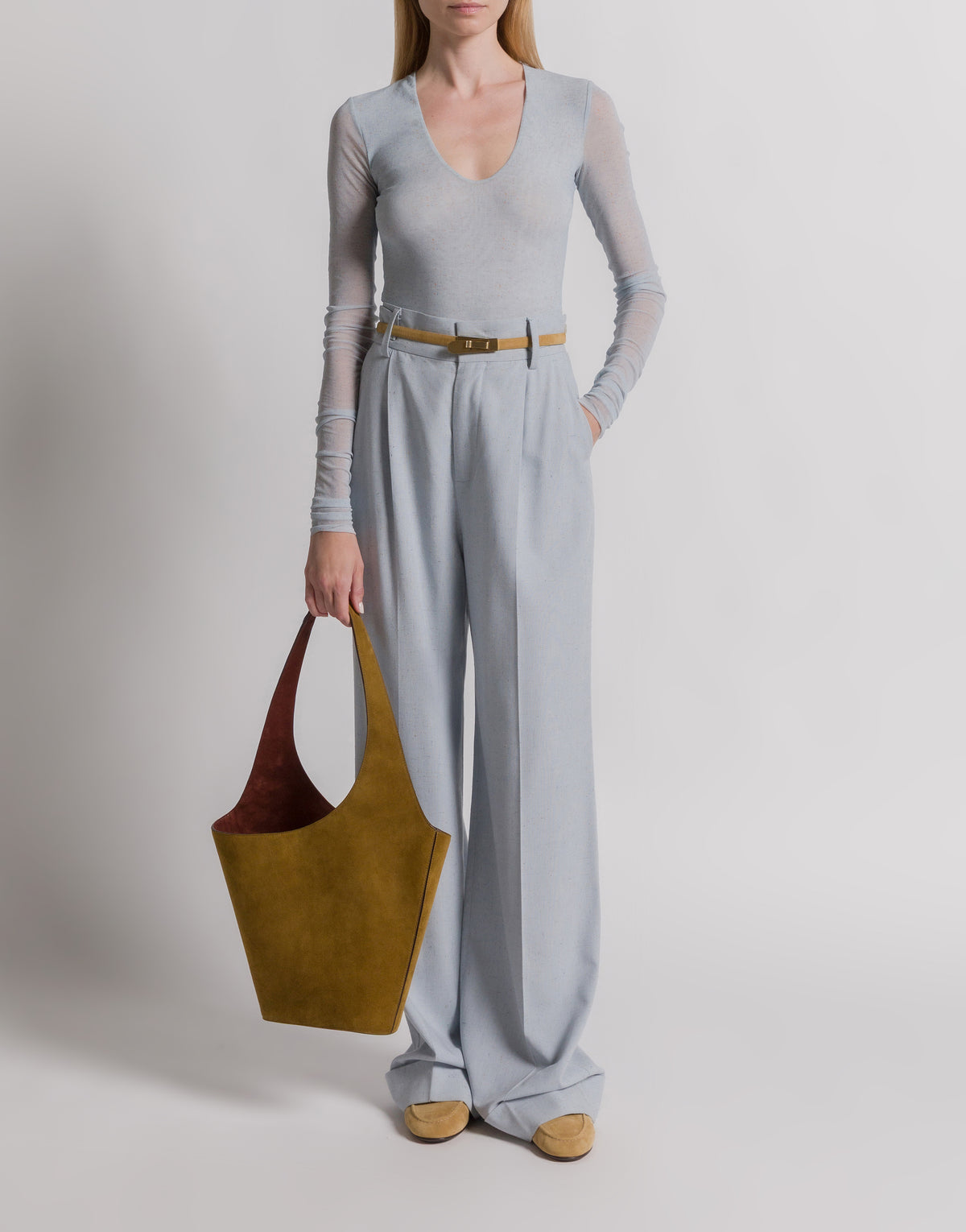 Pantalon de costume en tweed - Light blue