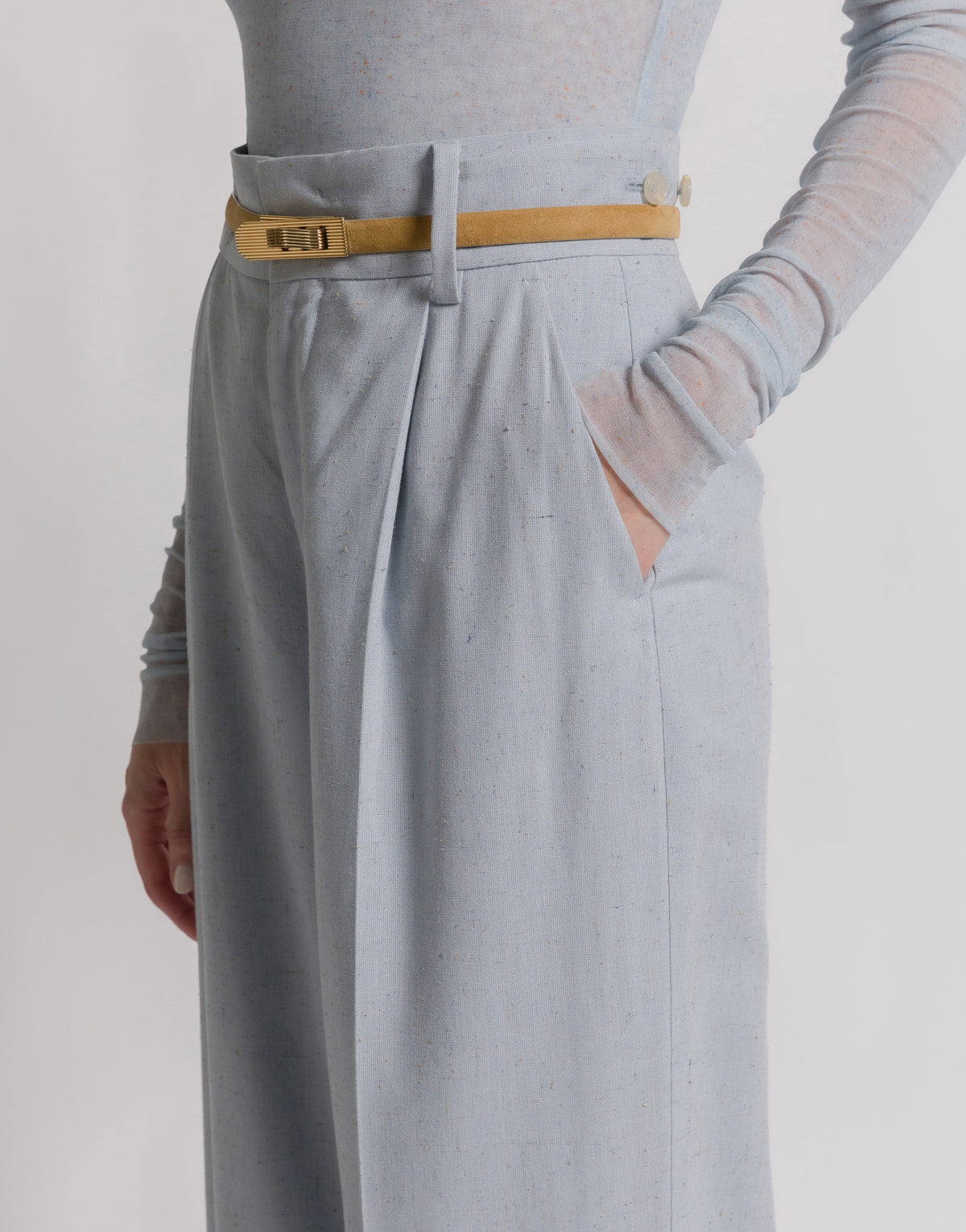 Pantalon de costume en tweed - Light blue