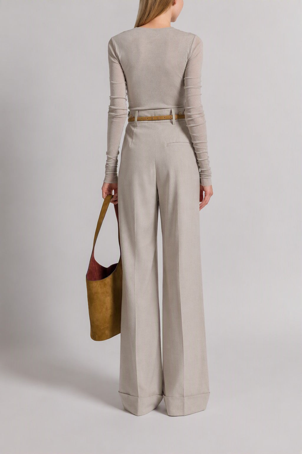 Pantalon de costume en tweed - Light beige