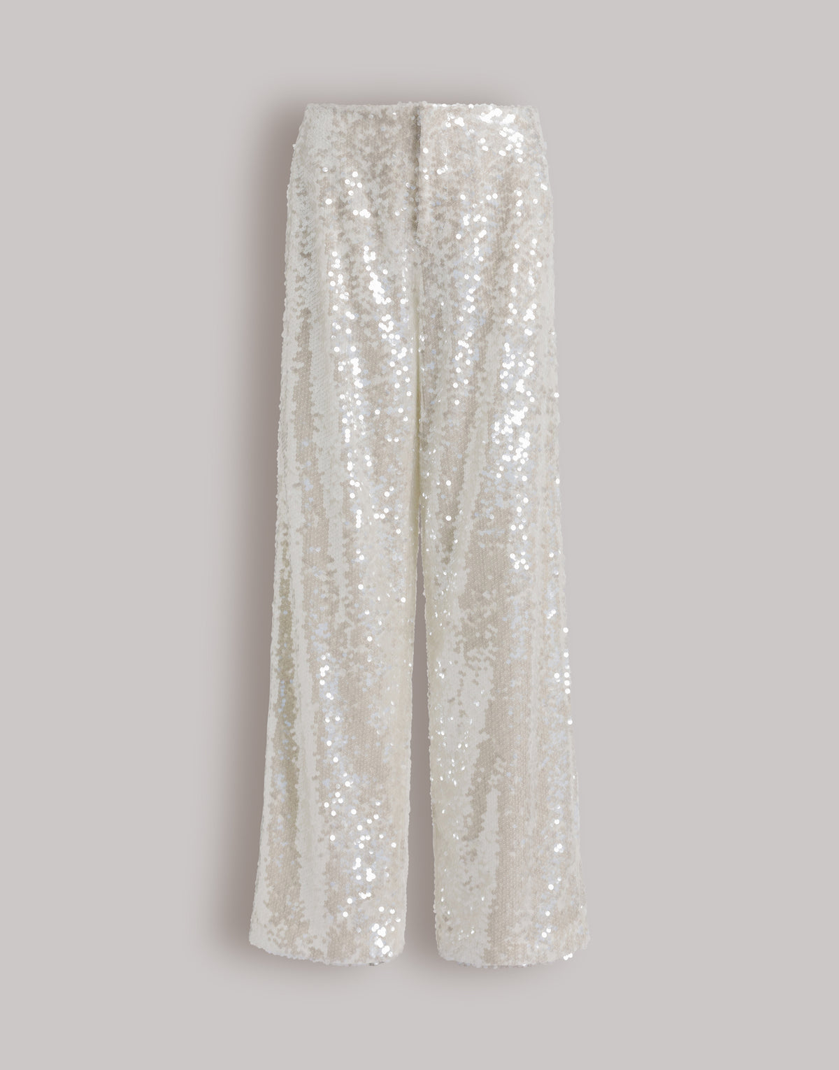 Pantalon large à paillettes - Ivory