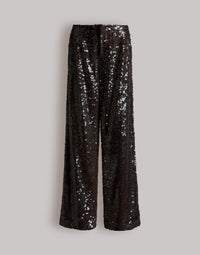 Pantalon large à paillettes - Black