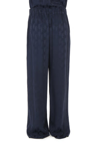 Pantalon en soie Monogram AF - Blue