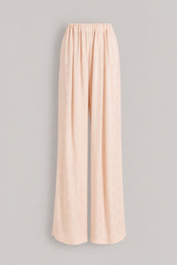 Pantalon en soie Monogram AF - Beige