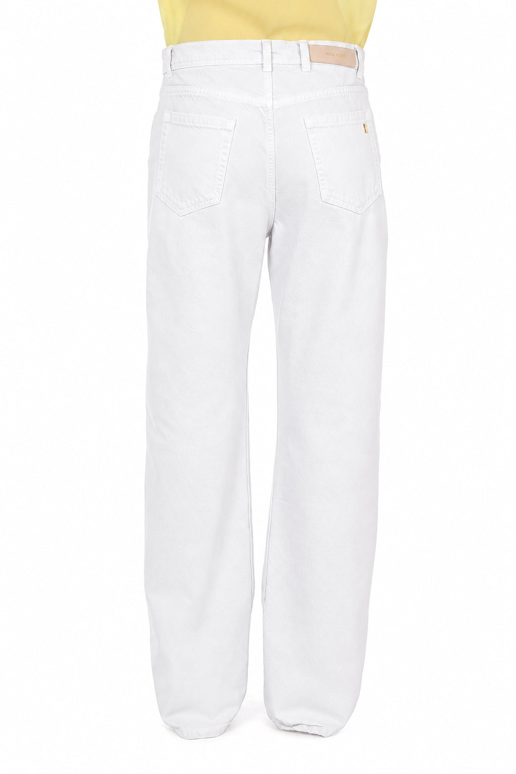 Pantalon droit en denim - White