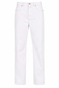Pantalon droit en denim - White