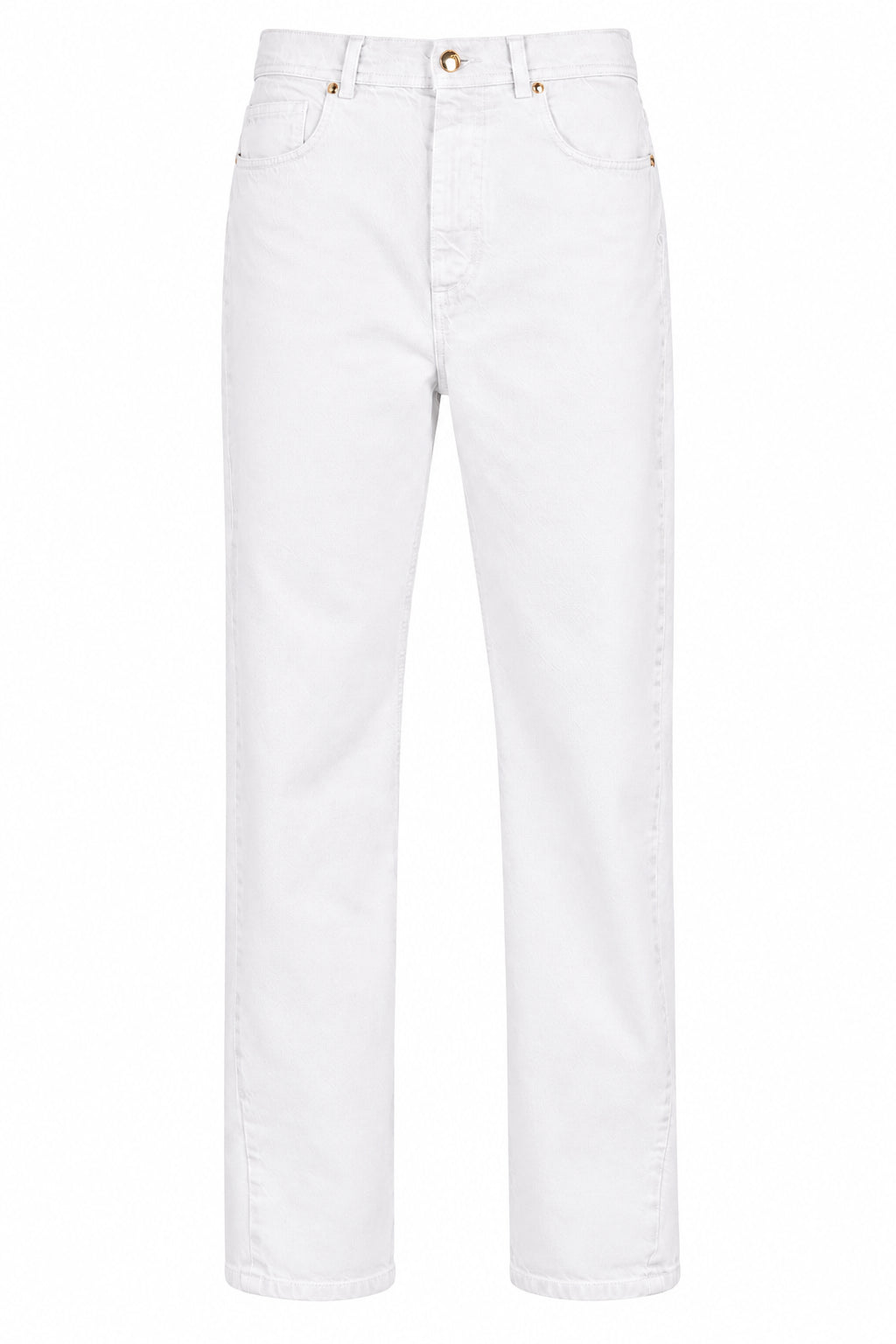 Pantalon droit en denim - White