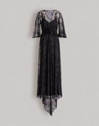 Robe de soirée en dentelle avec paillettes - Black
