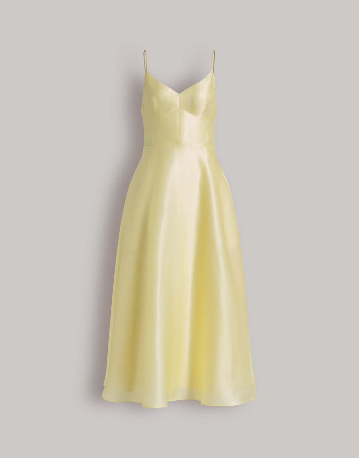 Robe en organza de soie - Yellow