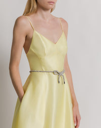 Robe en organza de soie - Yellow