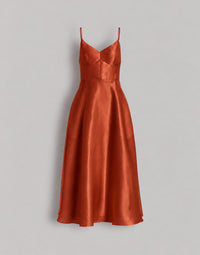 Robe en organza de soie - Red