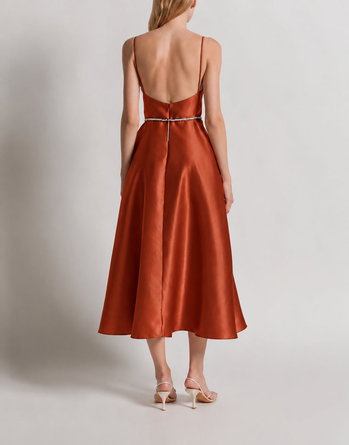 Robe en organza de soie - Red