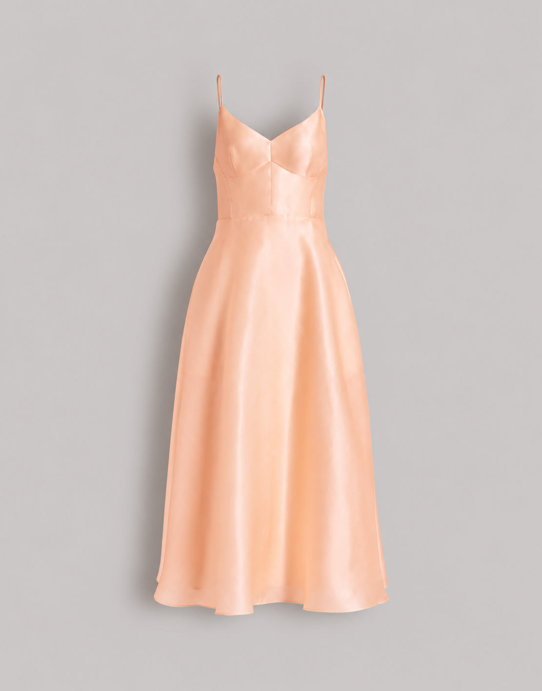 Robe en organza de soie - Beige