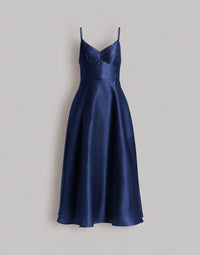 Robe en organza de soie - Blue