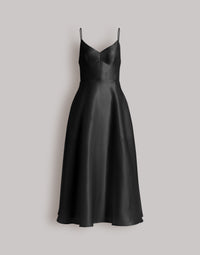 Robe en organza de soie - Black
