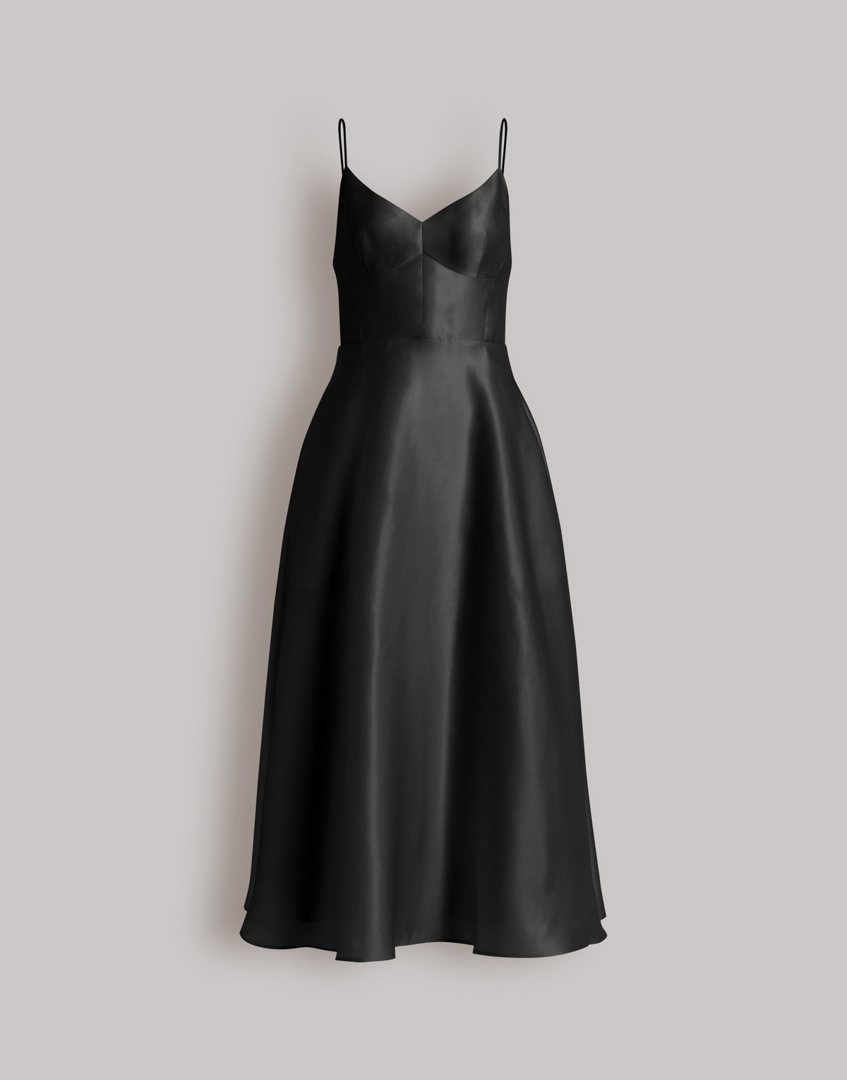 Robe en organza de soie - Black