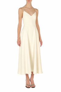 Robe Longue à Fines Bretelles - Ivory