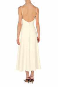 Robe Longue à Fines Bretelles - Ivory