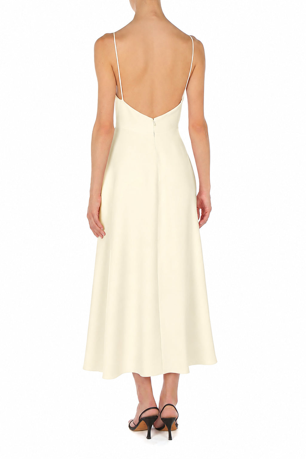 Robe Longue à Fines Bretelles - Ivory