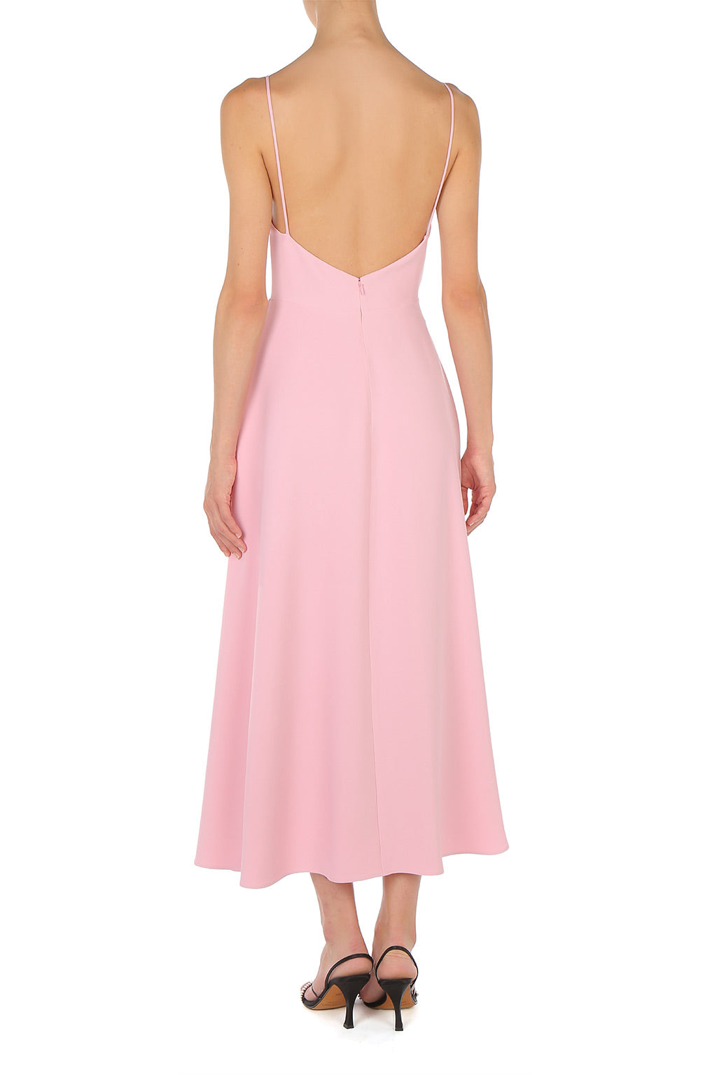 Robe Longue à Fines Bretelles - Pink