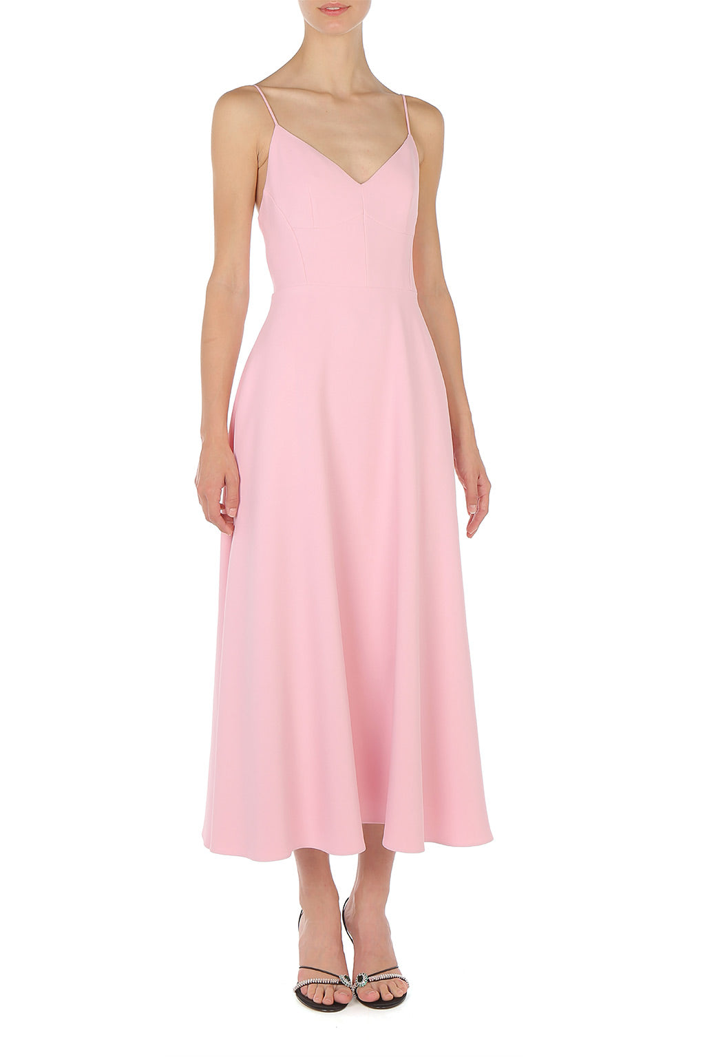 Robe Longue à Fines Bretelles - Pink