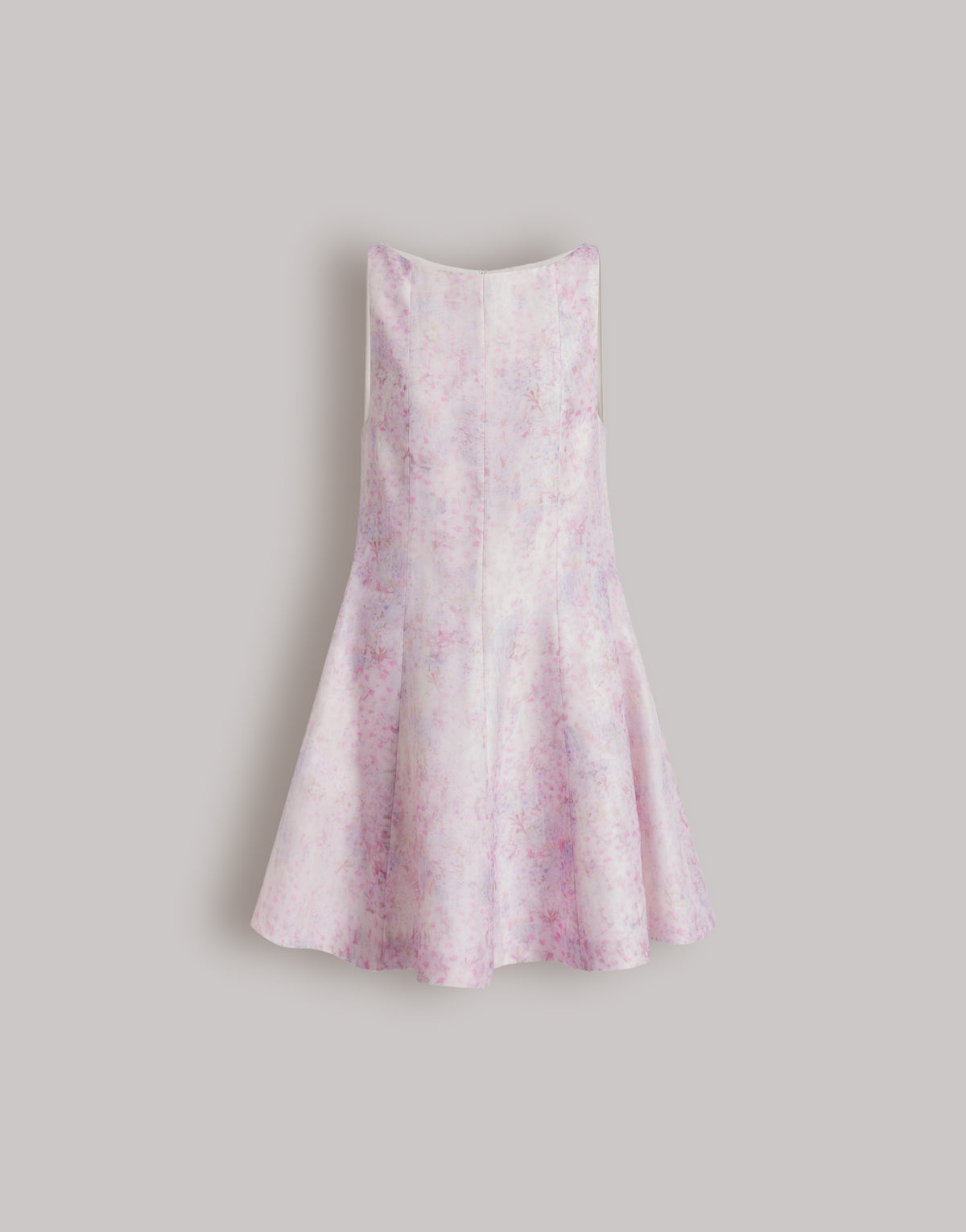 Robe en organza de soie à imprimé floral - Pink