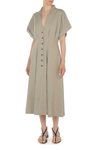 Robe chemise en tweed - Light beige
