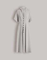 Robe chemise en tweed - White