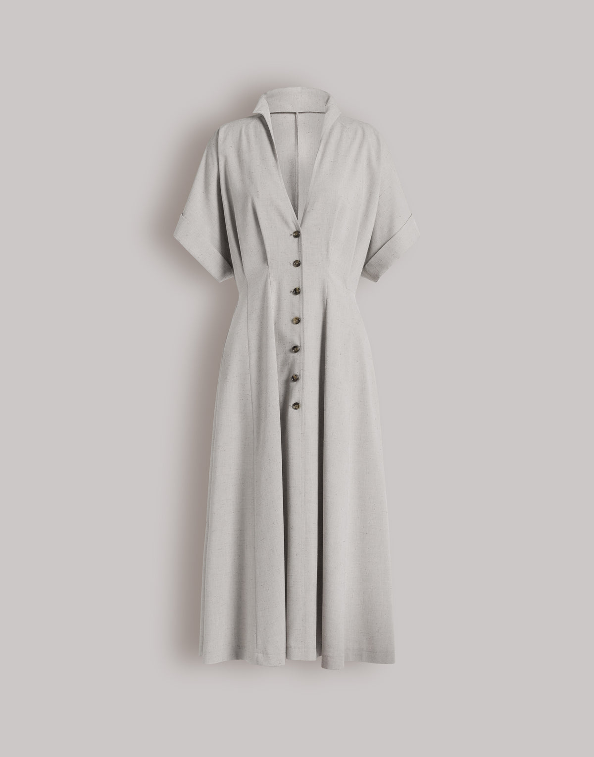Robe chemise en tweed - White