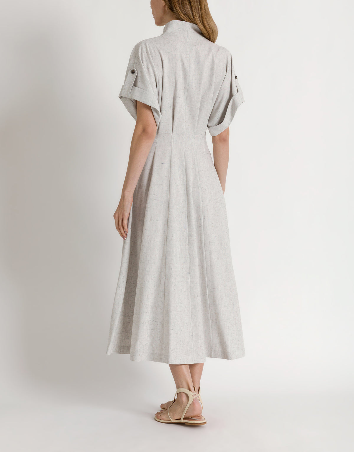 Robe chemise en tweed - White