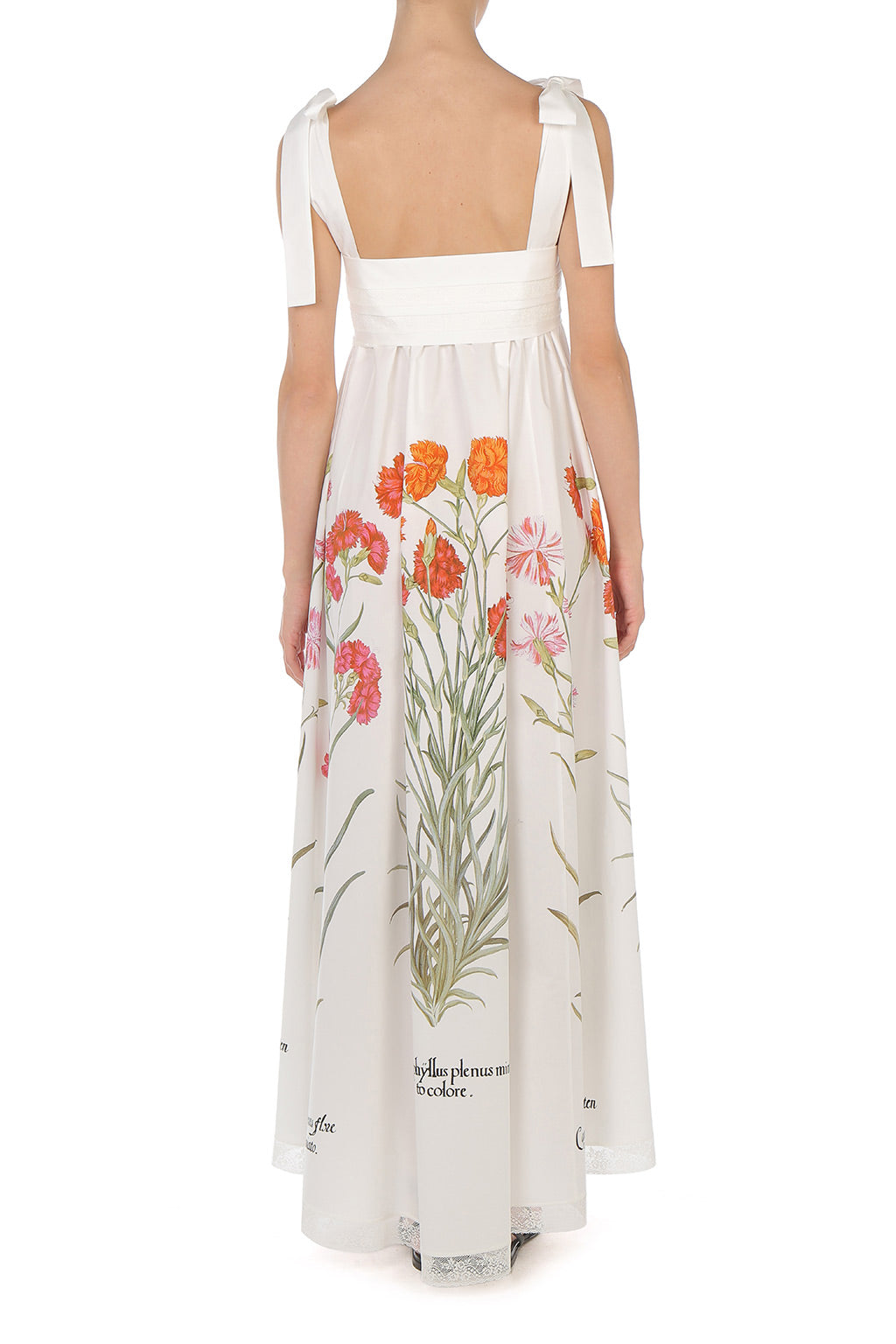 Robe Longue à Imprimé Botanique - Grey