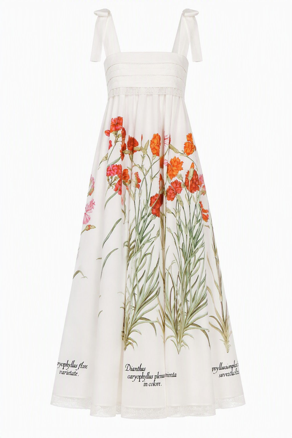 Robe Longue à Imprimé Botanique - Grey