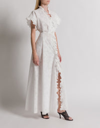 Robe en dentelle Sangallo - White