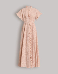 Robe en dentelle Sangallo - Beige