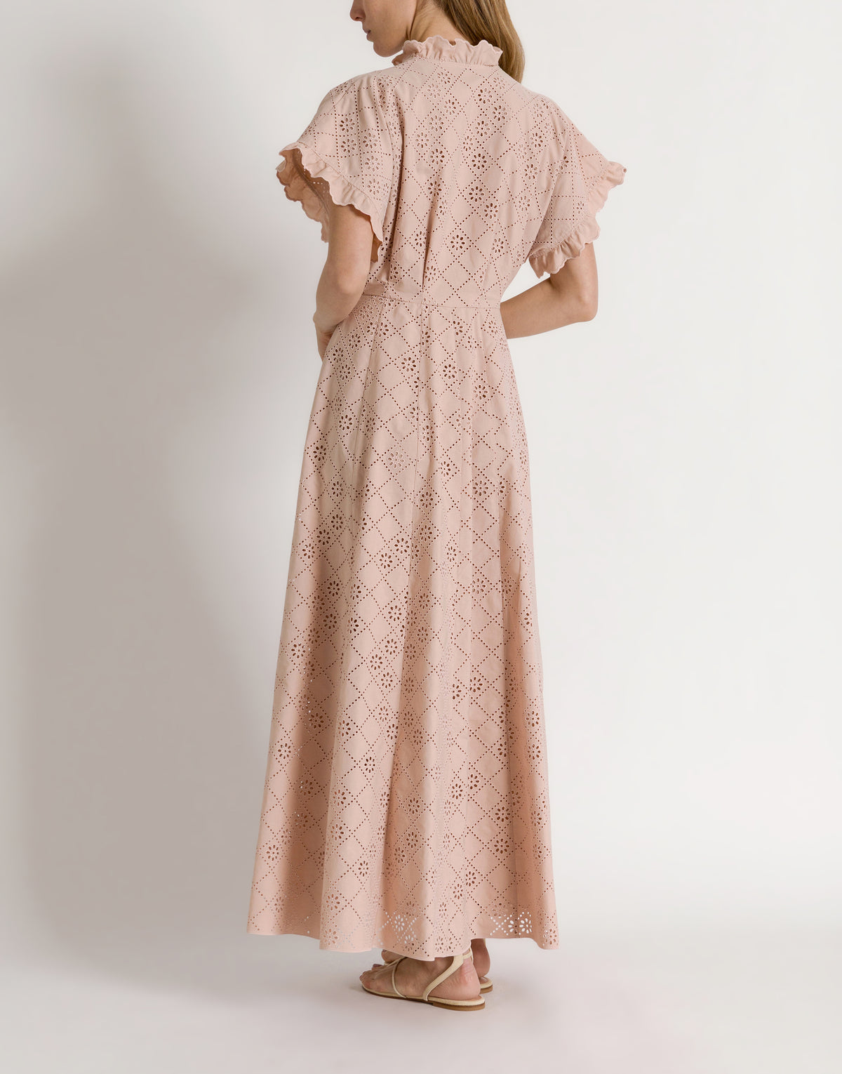 Robe en dentelle Sangallo - Beige