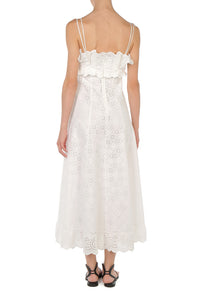 Robe d'été en dentelle Sangallo - White