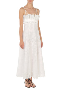 Robe d'été en dentelle Sangallo - White