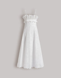 Robe d'été en dentelle Sangallo - White