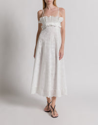 Robe d'été en dentelle Sangallo - White