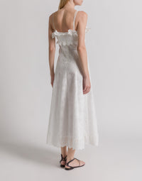 Robe d'été en dentelle Sangallo - White
