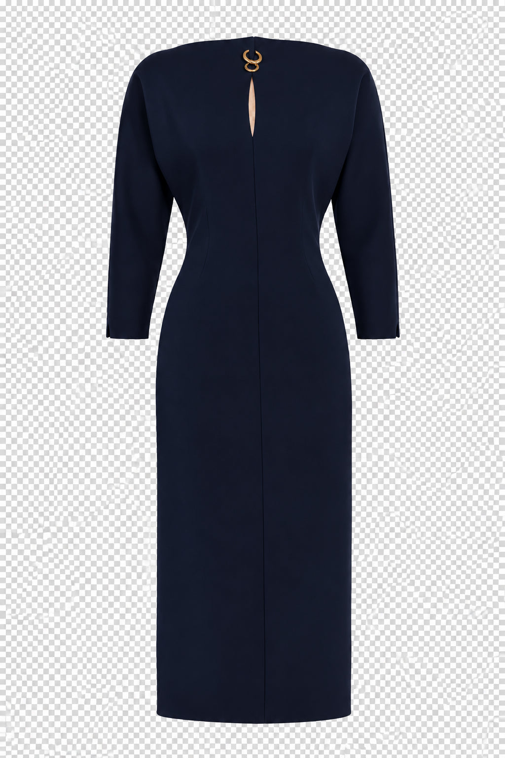 Robe midi avec détail piercing - Blue