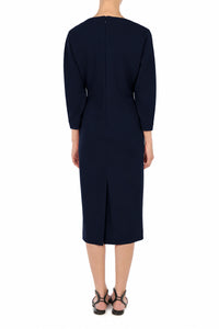 Robe midi avec détail piercing - Blue
