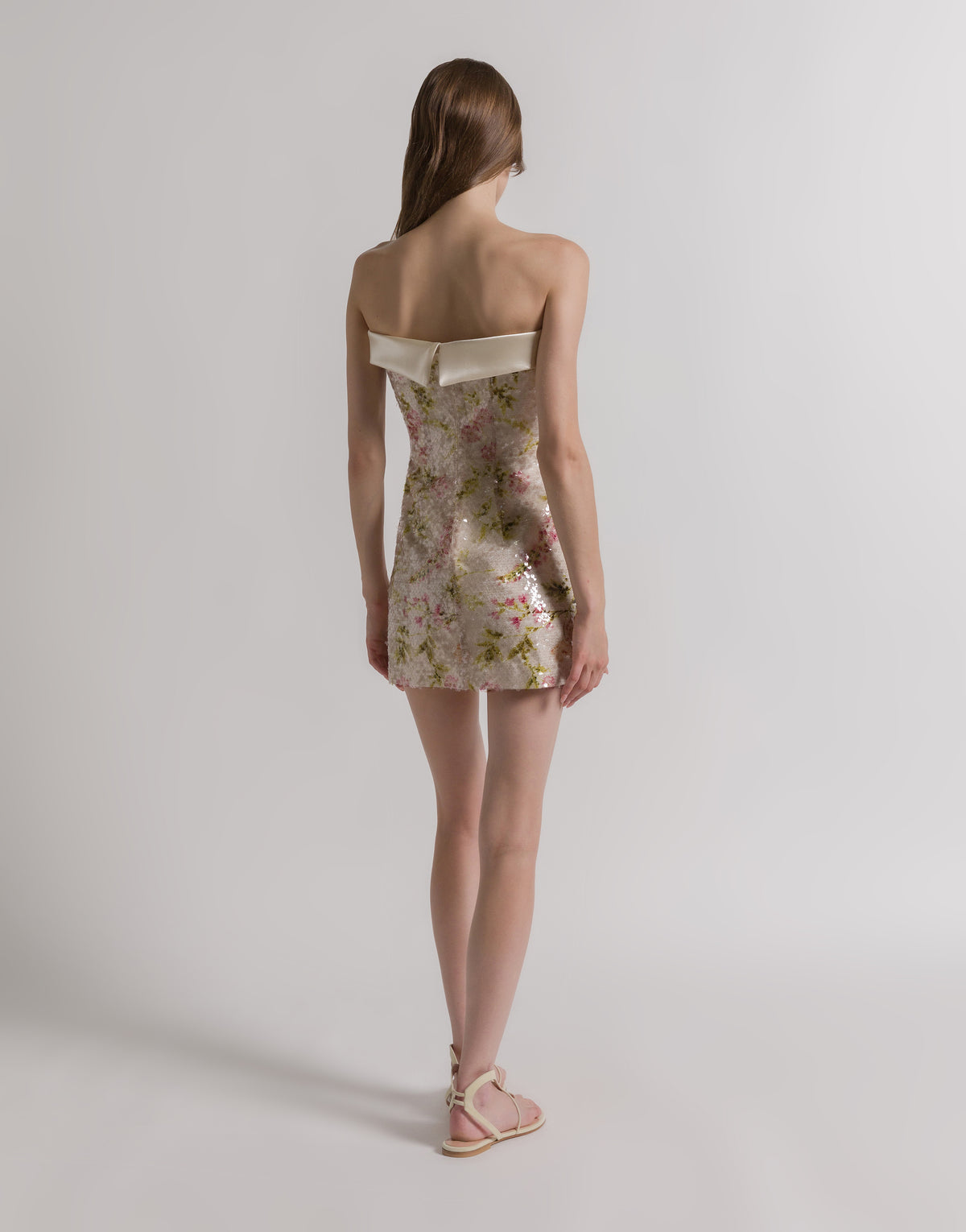 Minirobe avec paillettes florales - Ivory