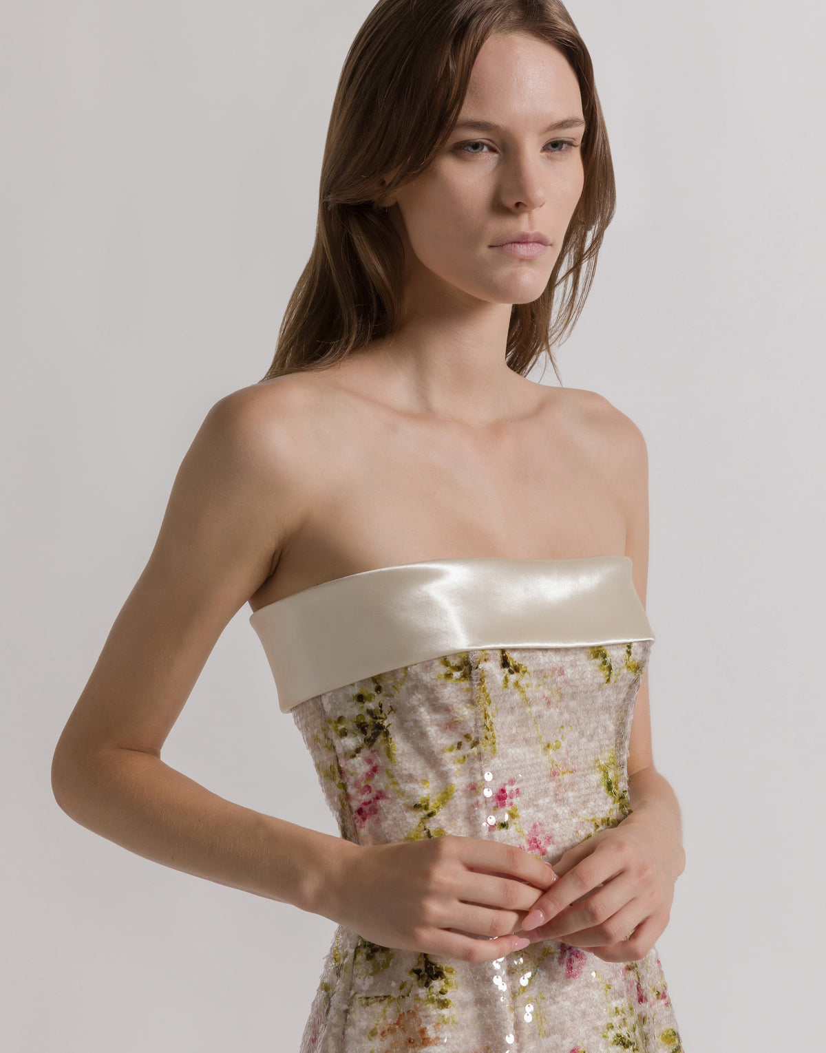 Minirobe avec paillettes florales - Ivory