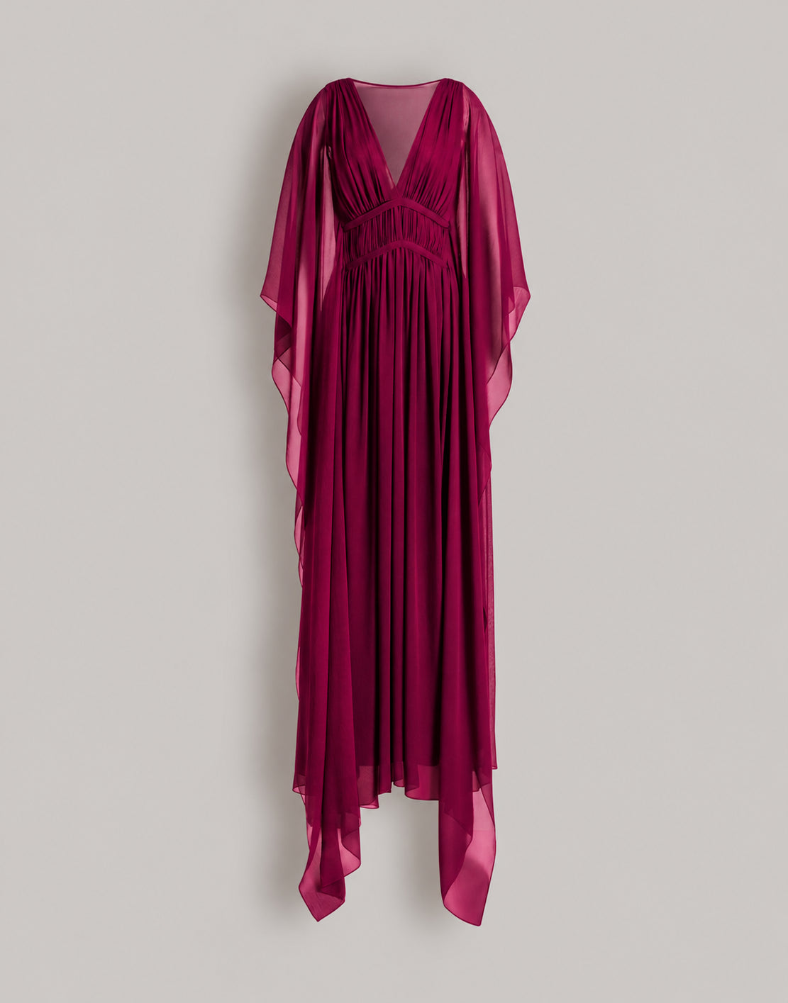 Robe du soir en crêponne de soie - Purple